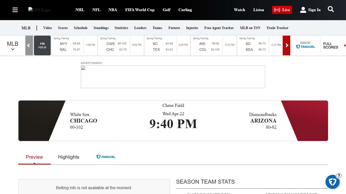 Chicago White Sox vs. Arizona Diamondbacks - 2026-04-23