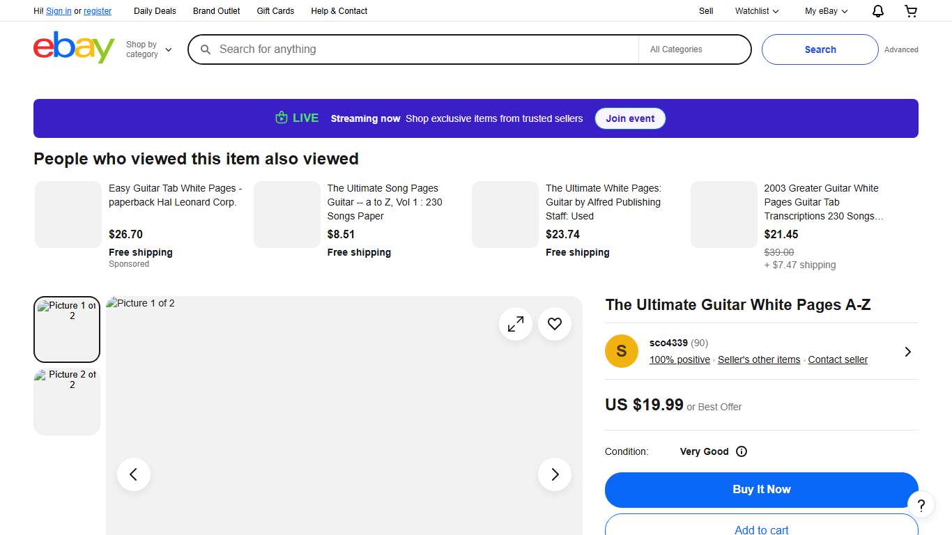 The Ultimate Guitar White Pages A-Z eBay